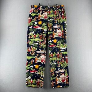 Loudmouth Golf Pants‎ Mens 36x32 Golf Chino Christmas Print Santa Claus
